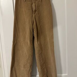 Corduroy wide leg pants - camel